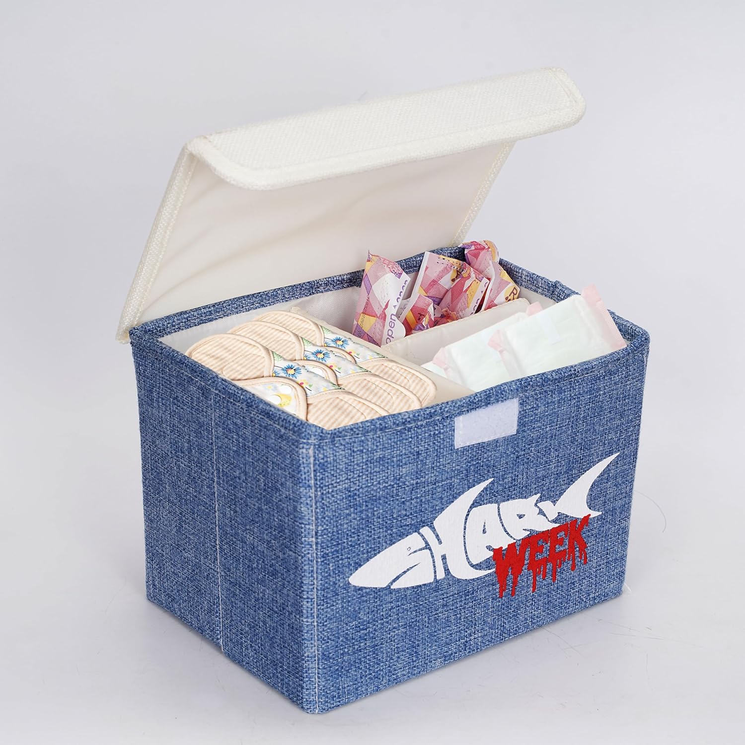 Shark Week Bathroom Organizer Pad And Tampon Organizer For