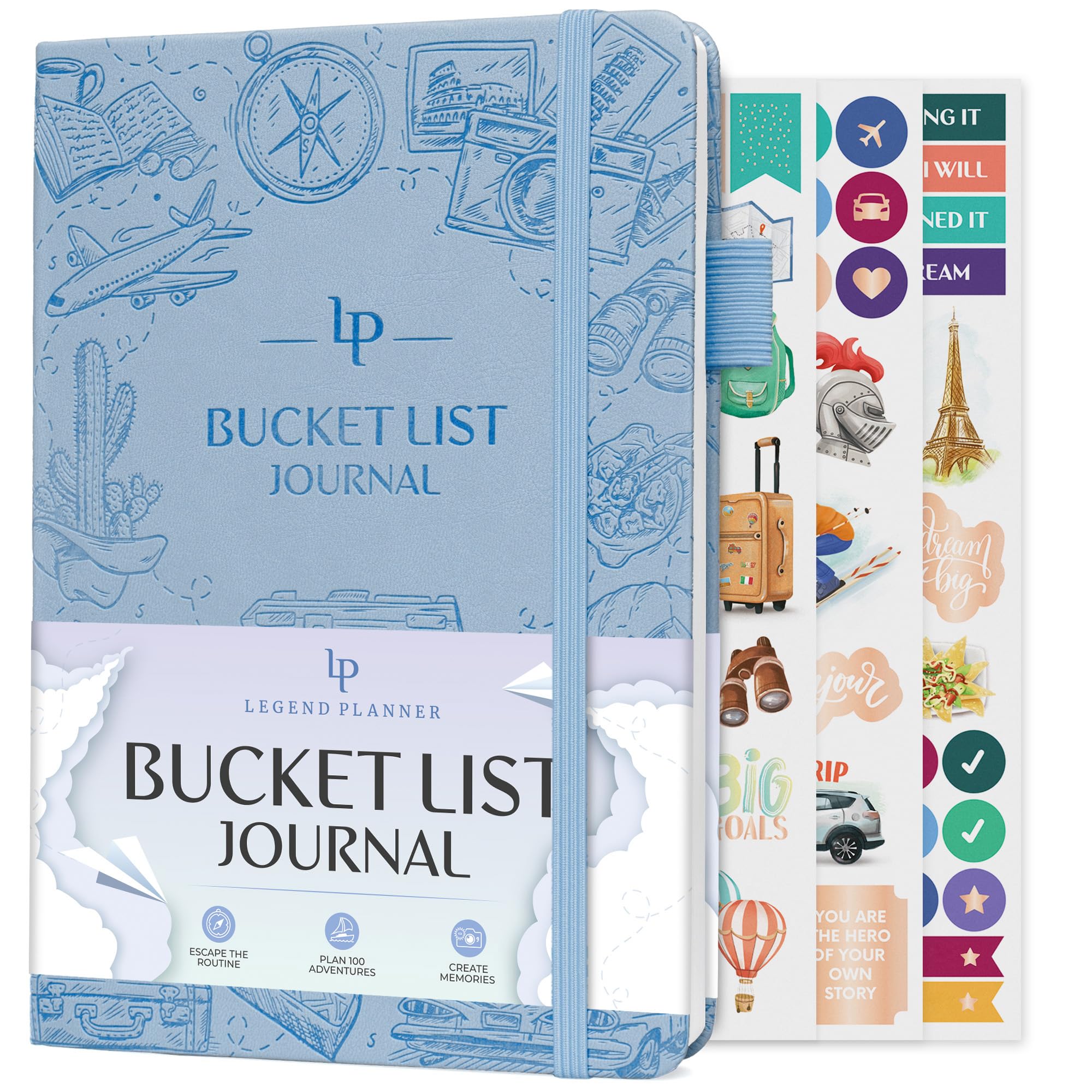 Legend Bucket List Journal – The Ultimate Notebook to Plan Adventures, Travels, Goals & Experiences – Bucketlist Book for Couples (Periwinkle)