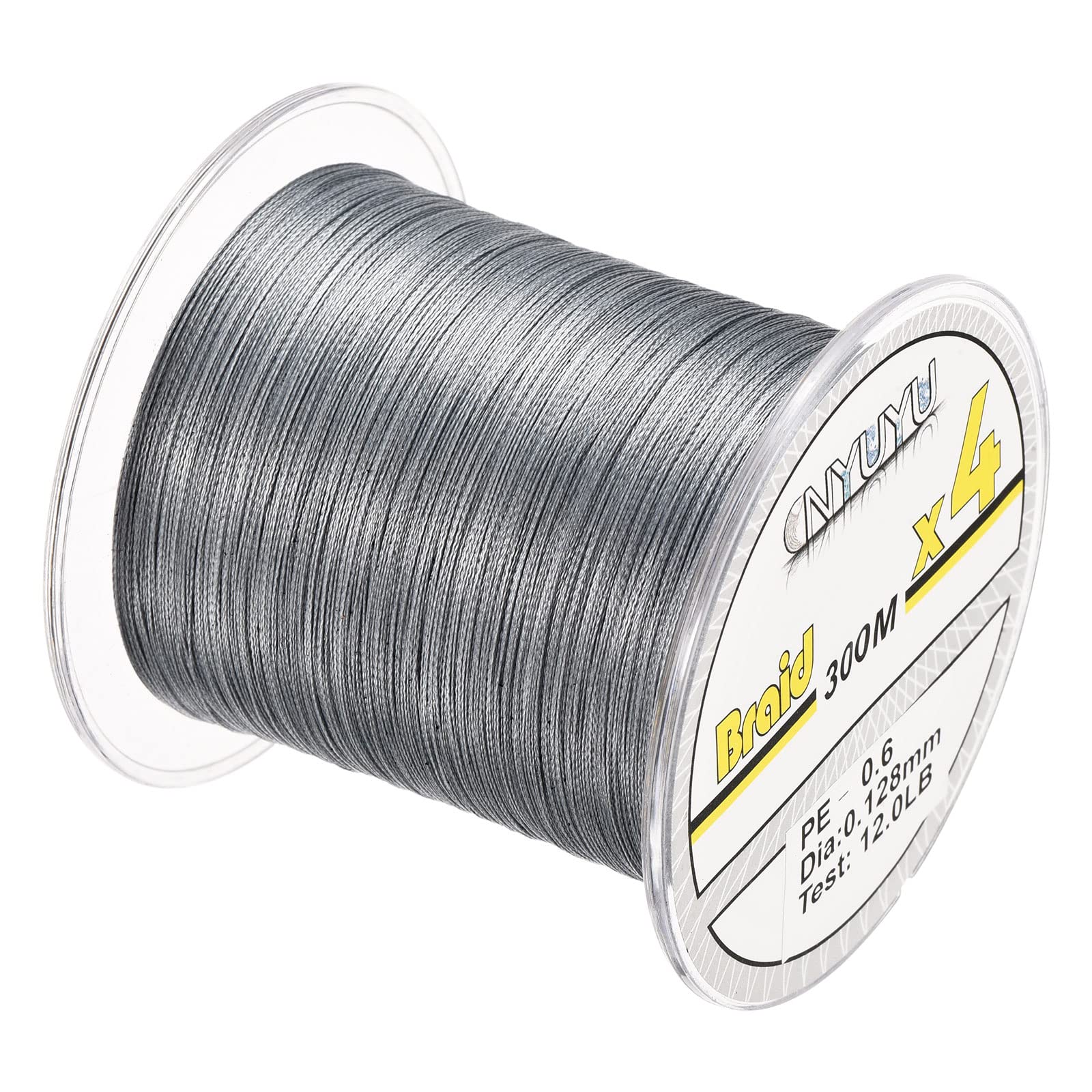 HERCULES Super Cast - Lenza da pesca intrecciata, 100 m, test 300 lbs per acqua salata e d'acqua dolce PE, treccia, 8 fili, nero, 136,1 kg, 1,20 mm