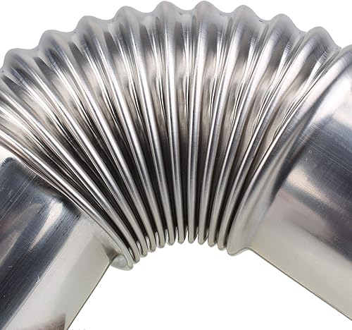 Miniatura 8 de ETFBUY Manguera de escape de aire flexible sin aislamiento de acero inoxidable de 2.36 pulgadas para secador de cocina hidropónico