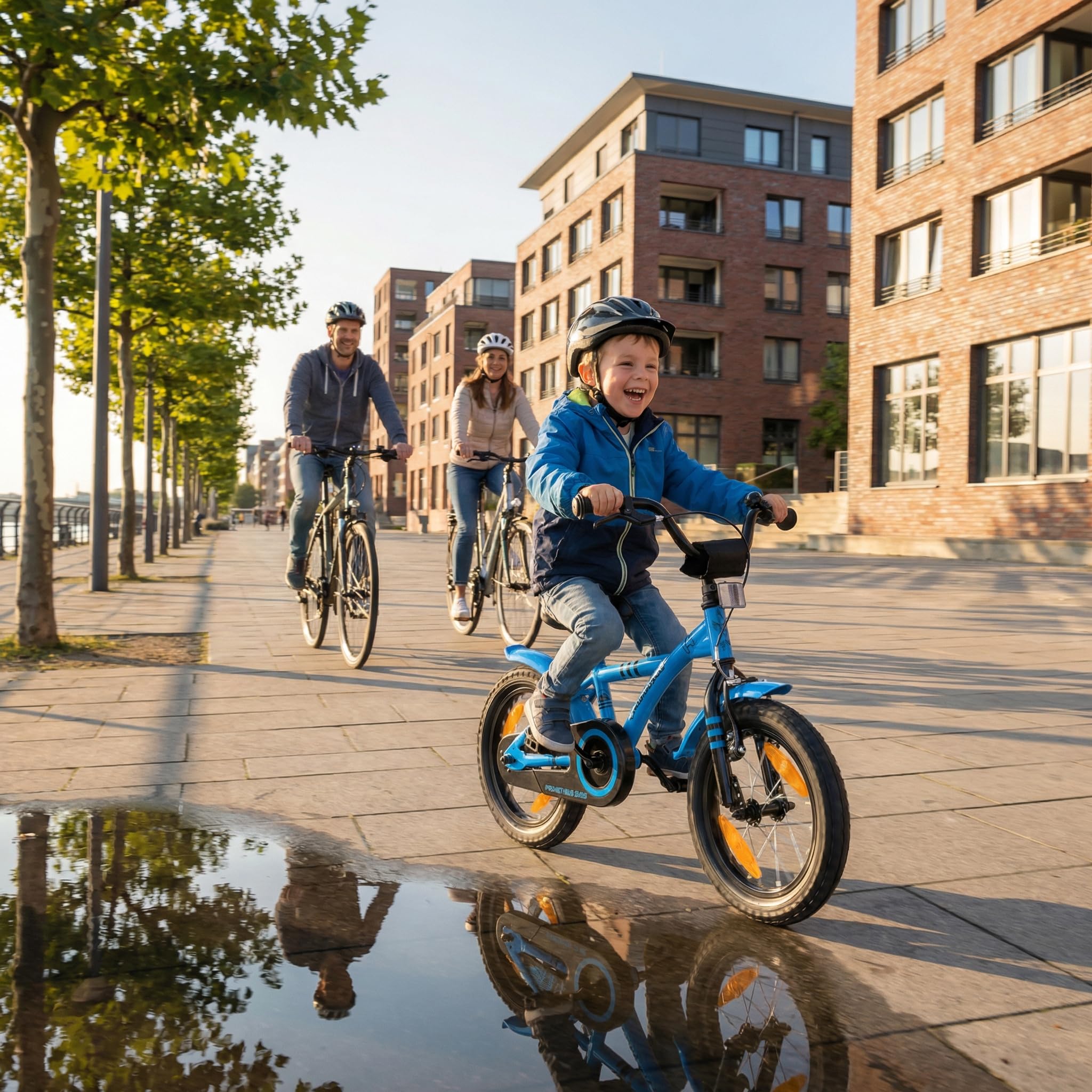 PROMETHEUS BICYCLES Velo Enfant 4 Ans Garcon vélo Fille 14 Pouces a Roulette pour 3 a 5 Ans - BMX en Bleu