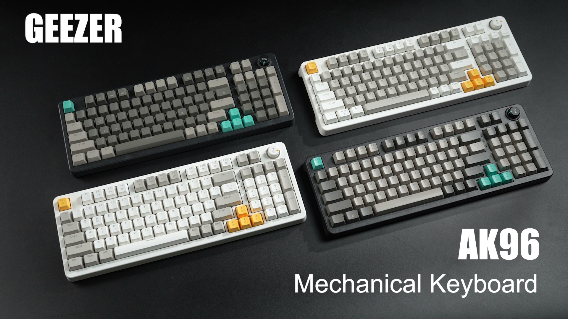 Amazon.com: GEEZER AK96 Mechanical Gaming Keyboard, Pre-Lubed Red