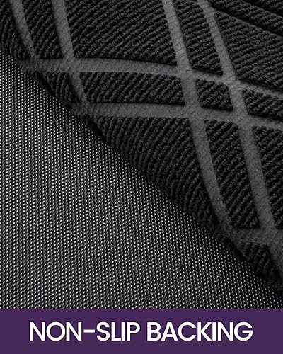 Miniatura 6 de DEXI - Tapete de puerta, tapete de bienvenida para la entrada de la casa, con base de goma de alta resistencia y perfil bajo para la entrada