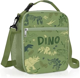Clastyle Dinosaur Insulated Kid Lunch Bag Tote School Lunch Box Container