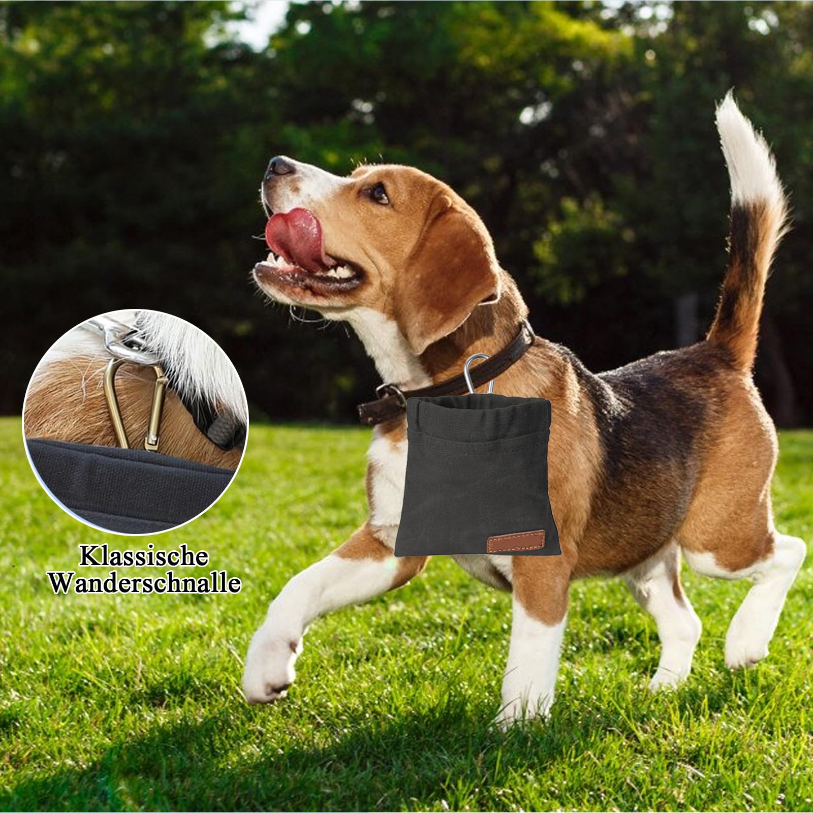 Cfcyhla Treat Bags for Dogs Hands-Free Dog Treat Bag with Automatic Closure and 2 Pieces Bin Bag - Image 4