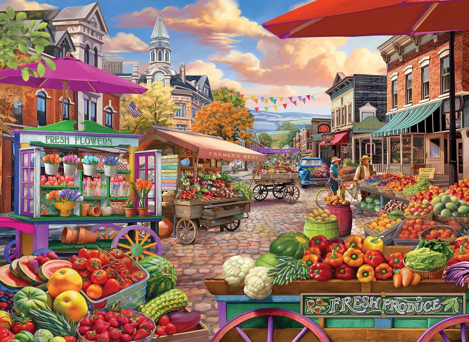 EuroGraphics Main Street Market by Bigelow Illustrations