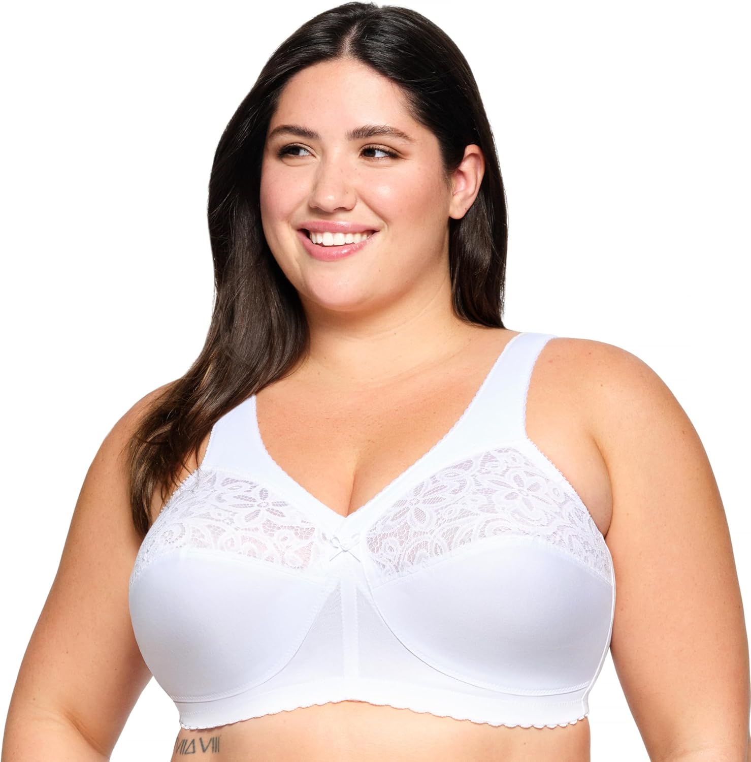 Glamorise Womens MagicLift Cotton Support Bra Wirefree #1001 - Image 9