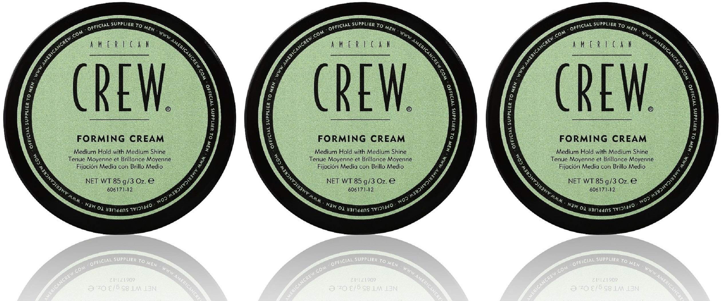 3er American Crew Forming Cream Mittlerer Halt Natürlicher Glanz 85 g