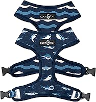 Vista 14 de Lucy & Co. - Arnés reversible para perros, bonito, arnés de diseño, talla XS a XL, chaleco acolchado ajustable para pasear con facilidad