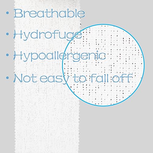 Miniatura 5 de popbob Paquete de 2 cintas deportivas deportivas negras de 2 pulgadas x 15 yardas, adhesivo muy fuerte e hipoalergénico de algodón transpirable,