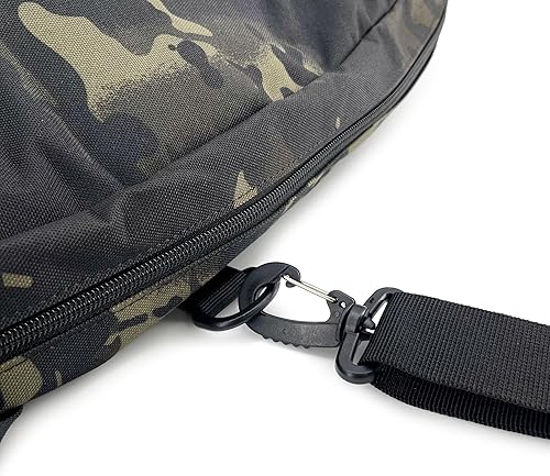 Vista 26 de Silfrae Estuche de arco compuesto Estuche acolchado de lazo suave Bolsa de transporte de lazo ligero con bolsillo de flecha