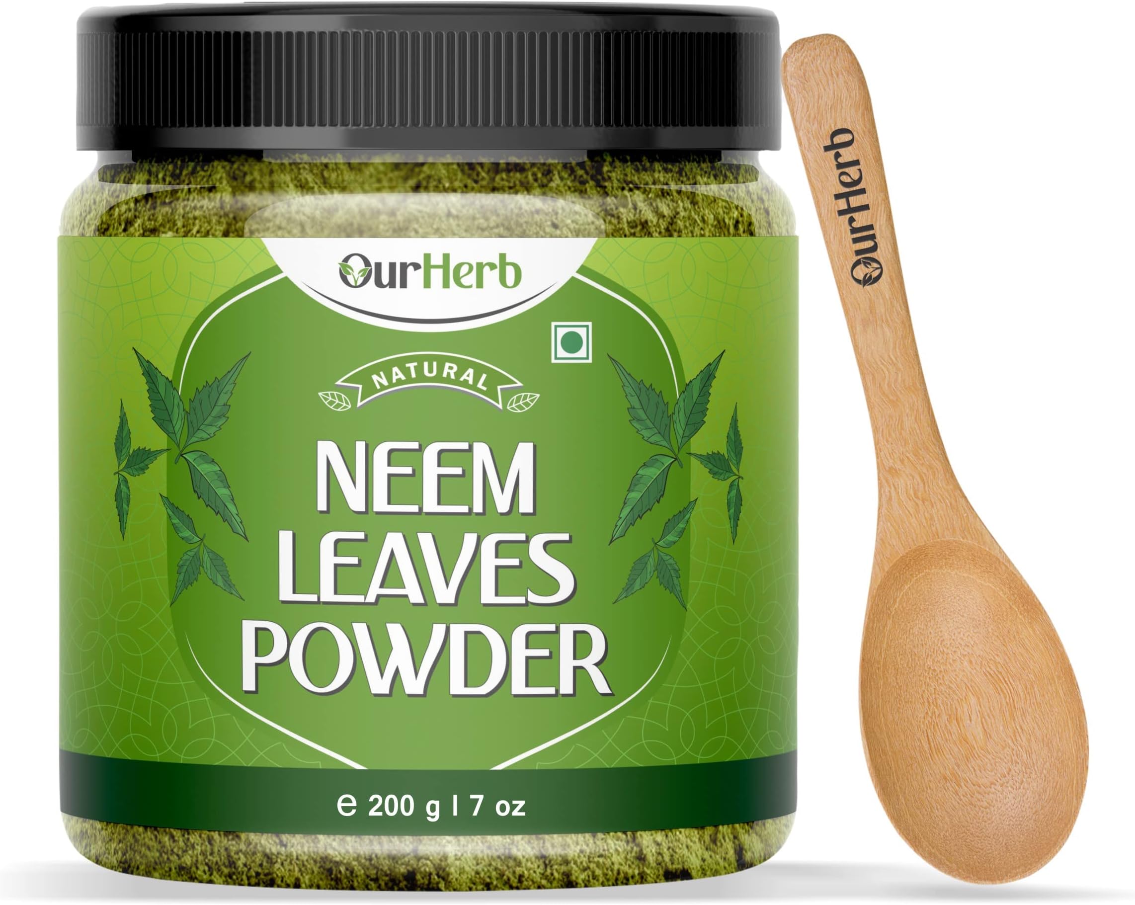 OurHerb Pure Neem Leaves Powder: Natural Solution for Pimple-free Clear Skin...