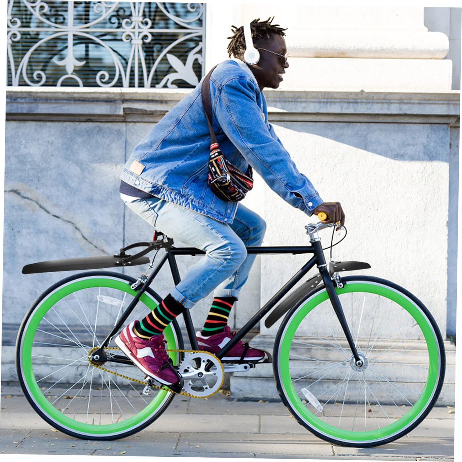 1set Mud Guards for Front Rear Mudguard Wind Resistant Design Essential for Outdoor Cycling Enjoy Clean Rides