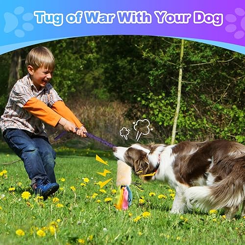 Vista 18 de wodoca Juguete de remolcador para perros, juguetes para perros para masticadores agresivos, juguete de cuerda fuerte para chirridos, juguete