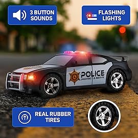 Liberty Imports 3-in-1 True Hero Emergency Rescue Vehicles Kids Toy Cars Playset - Ambulance, Fire Truck and Police Car with 3-Button LED Light and Sound Effects