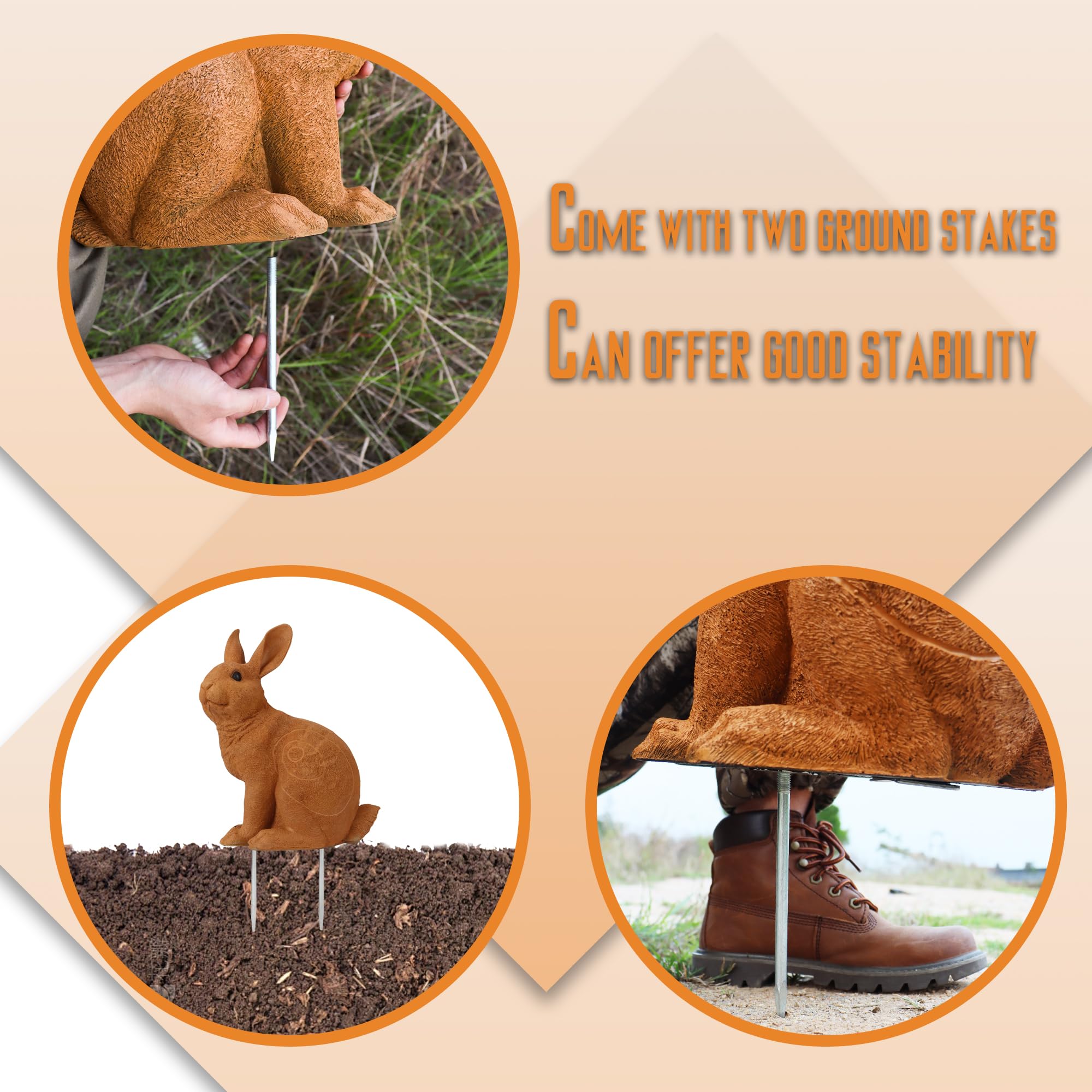 Archery Targets Rabbit 3D Animal Shooter avec support de groupe pour la chasse aux cibles