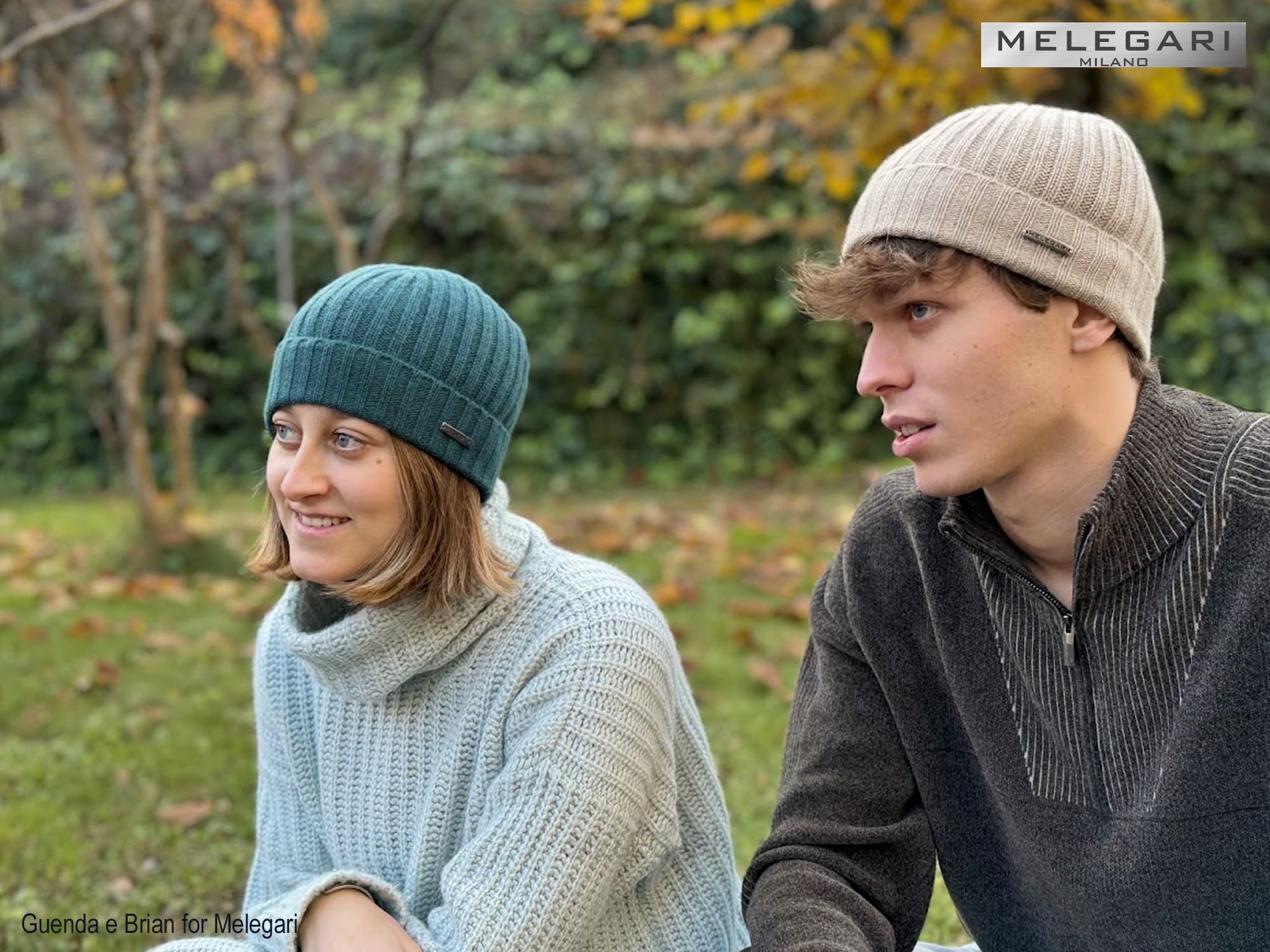 MELEGARI Czapka Słuchawki Beanie Verona | 100% Kaszmir | Made in Italy | Unisex, grigio medio