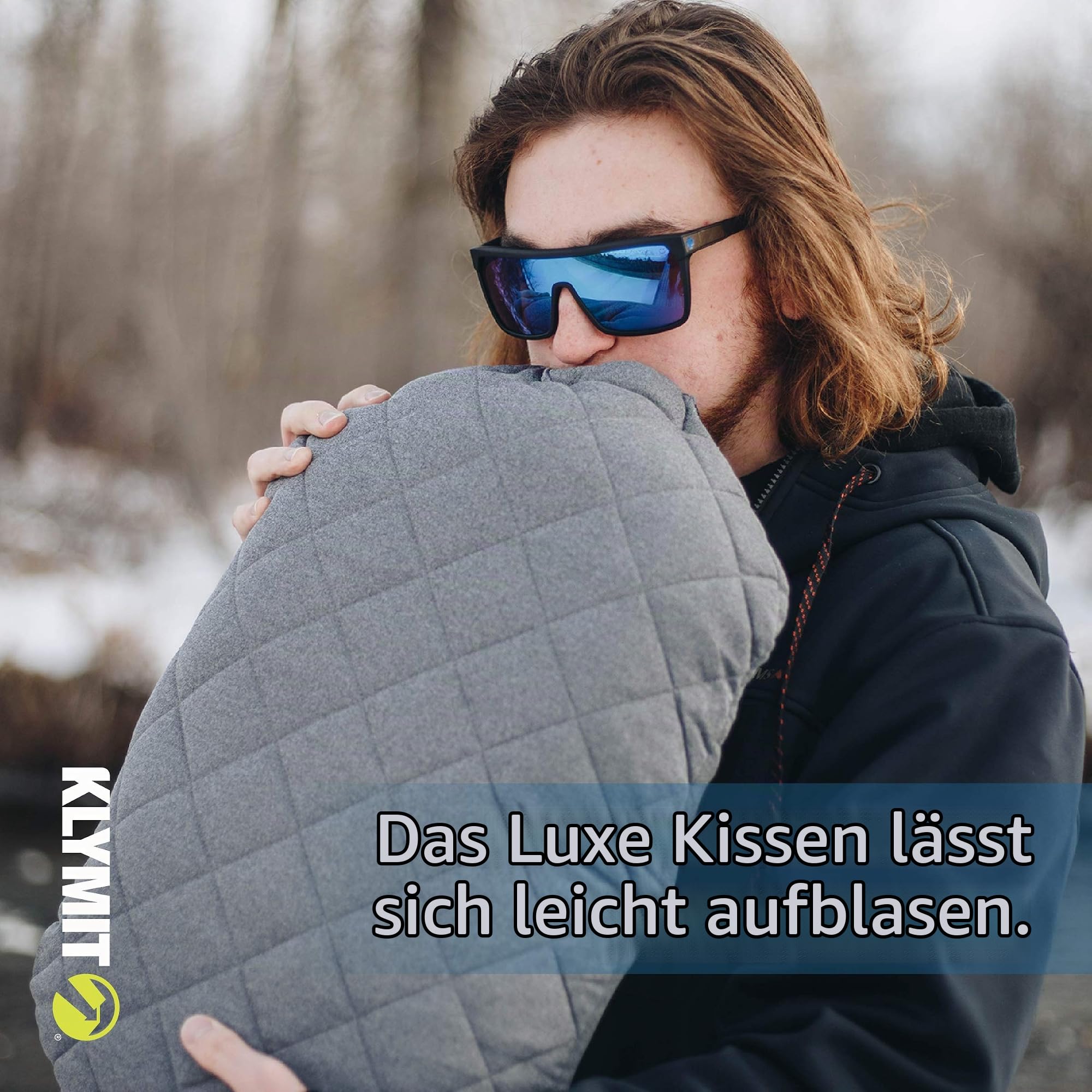 Klymit Luxe Kissen, Grau, 1 Stück (1 Stück)
