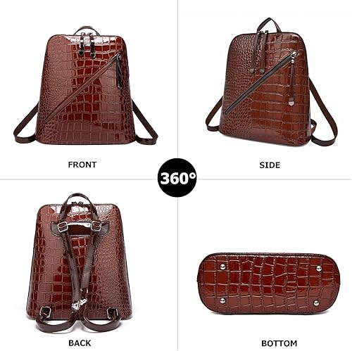 Miniatura 3 de Sweetovo Bolsos y monederos de cuero para mujer, bolsa de mano, mochila, bolsas de hombro, carteras, juego de 6 piezas