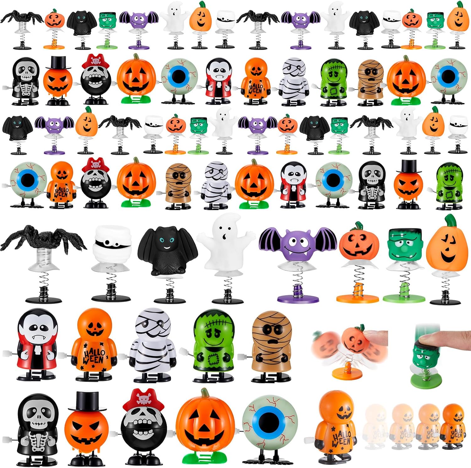 Ceenna 100 Pcs Halloween Toys Bulk Include 50 Pcs Halloween