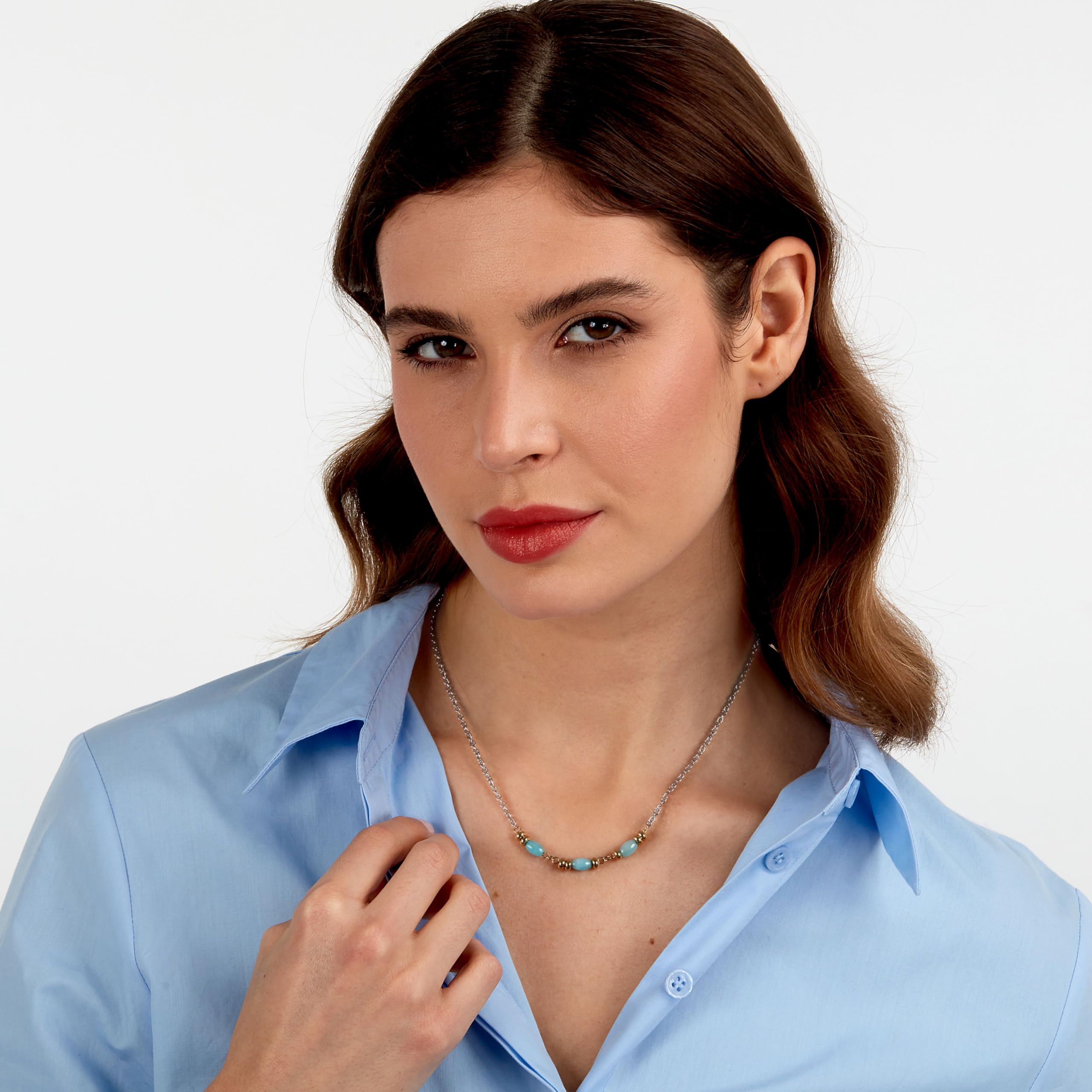 Morellato COLLANA DONNA IN ACCIAIO PERLE LUNGHEZZA 45CM COLLEZIONE SUMMER COLOURS