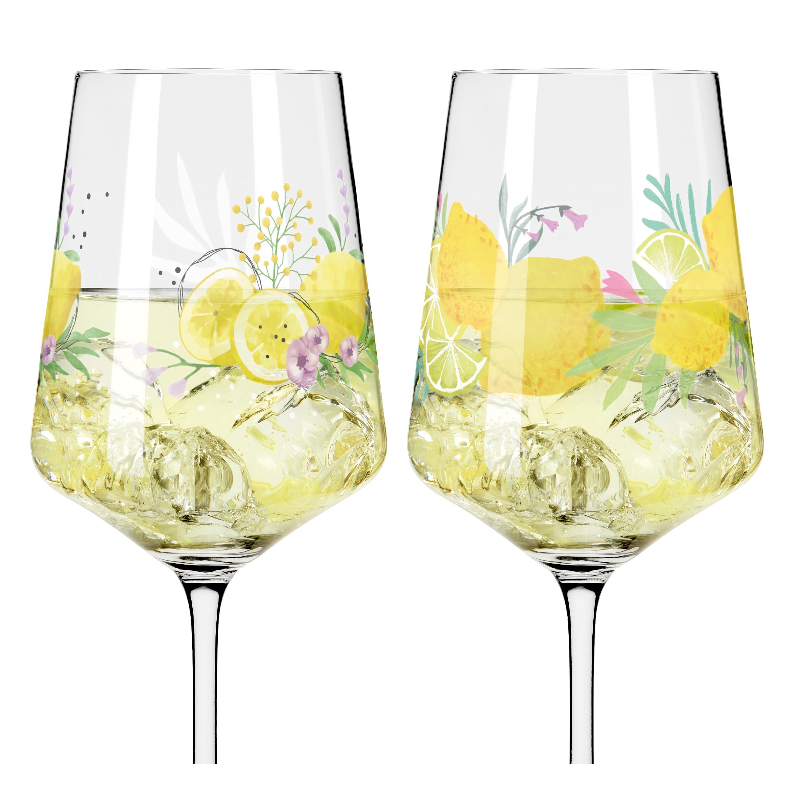 Aperitiefglas 500 Ml - Serie Sommerrausch Nr. 14 Met Kleurrijke Spiralen Made In Germany