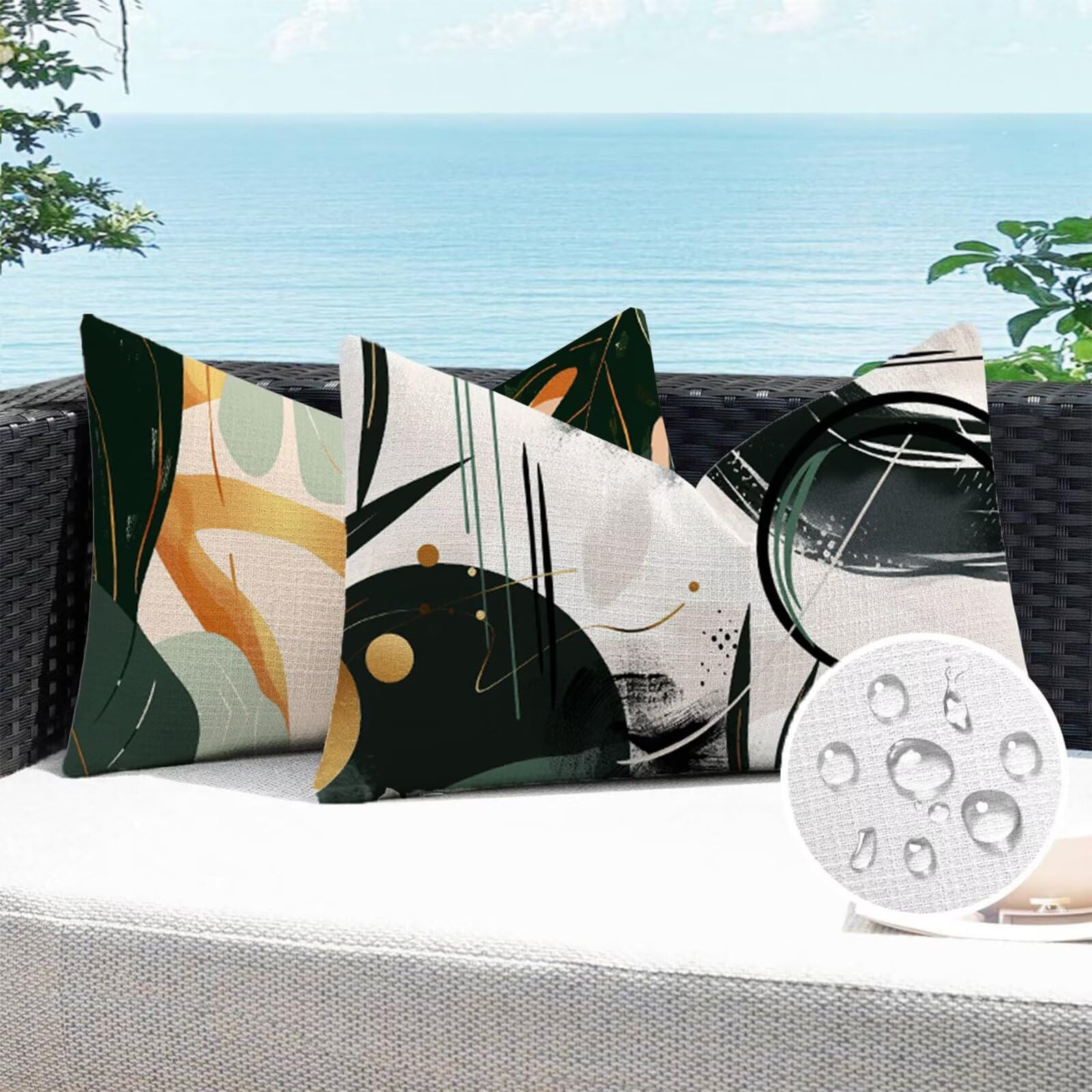 Housse Coussin 70x90 Lot de 2 Coussins Canape Moderne Coussin Exterieur Impermeable, Rectangulaire Taie Oreiller Usine Protege Oreiller, Coussins Canapé pour Salon de Jardin Decoration Maison Y2-545