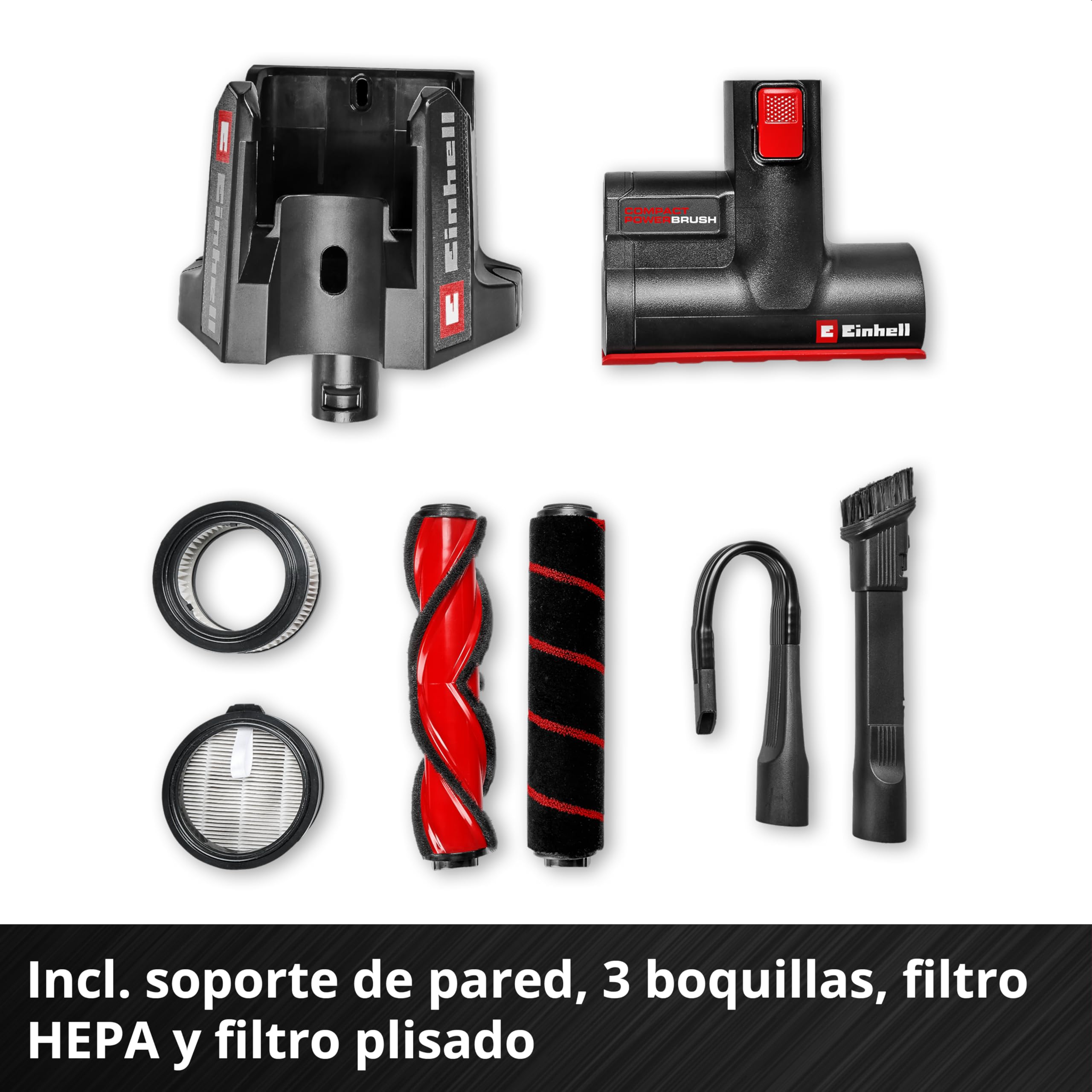 Einhell Aspirador de Mango con batería TE-SV 18/270 Li BL-Solo Power X-Change (18 V, Brushless, 270 mbar, sin Bolsa, 3 Modos de Potencia, Sistema de Filtro Triple, Incl. Accesorios, sin batería)