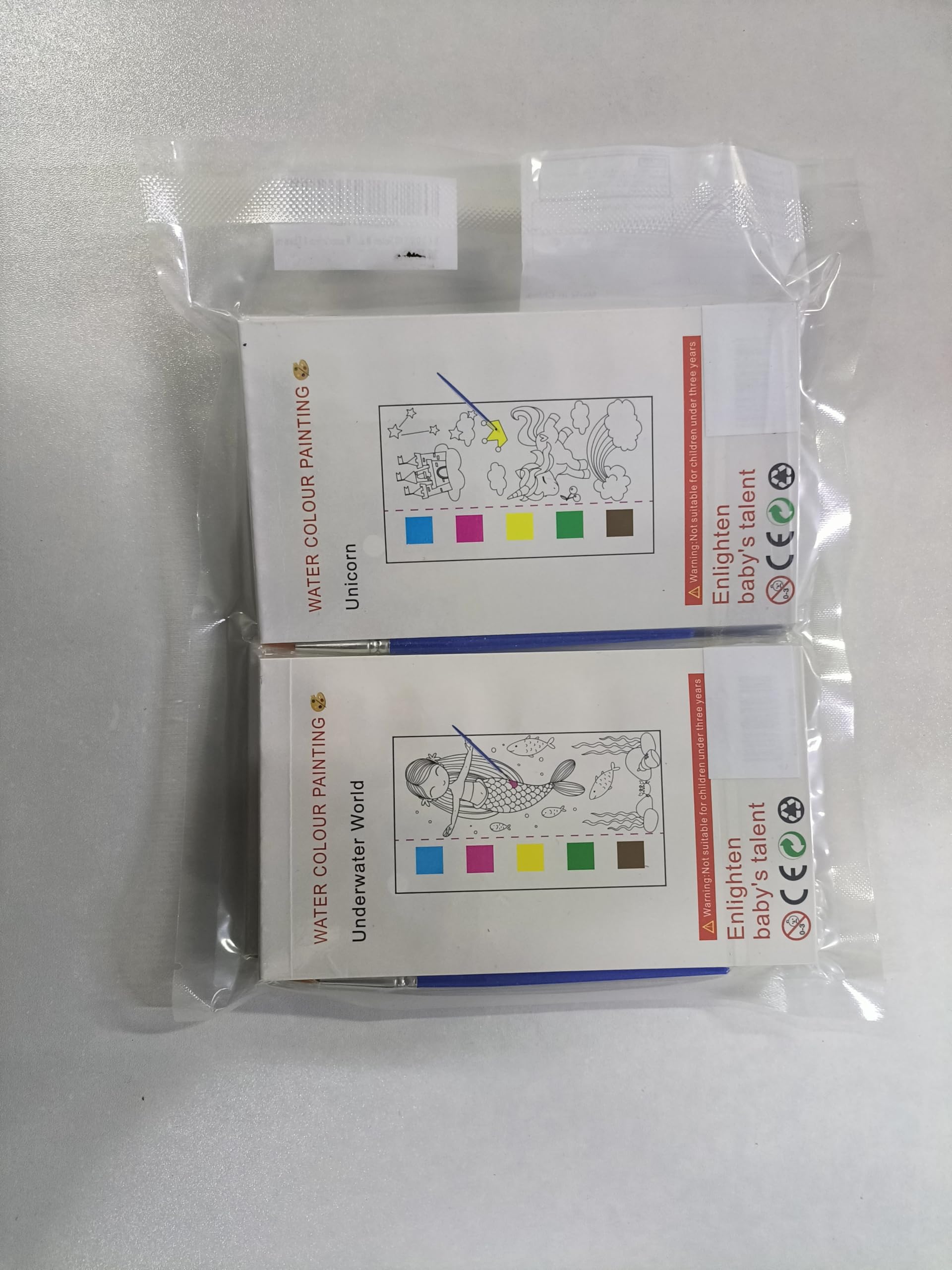 Duroecsain Aquarel kleurboek, waterkleurboek - aquarelverf set met
