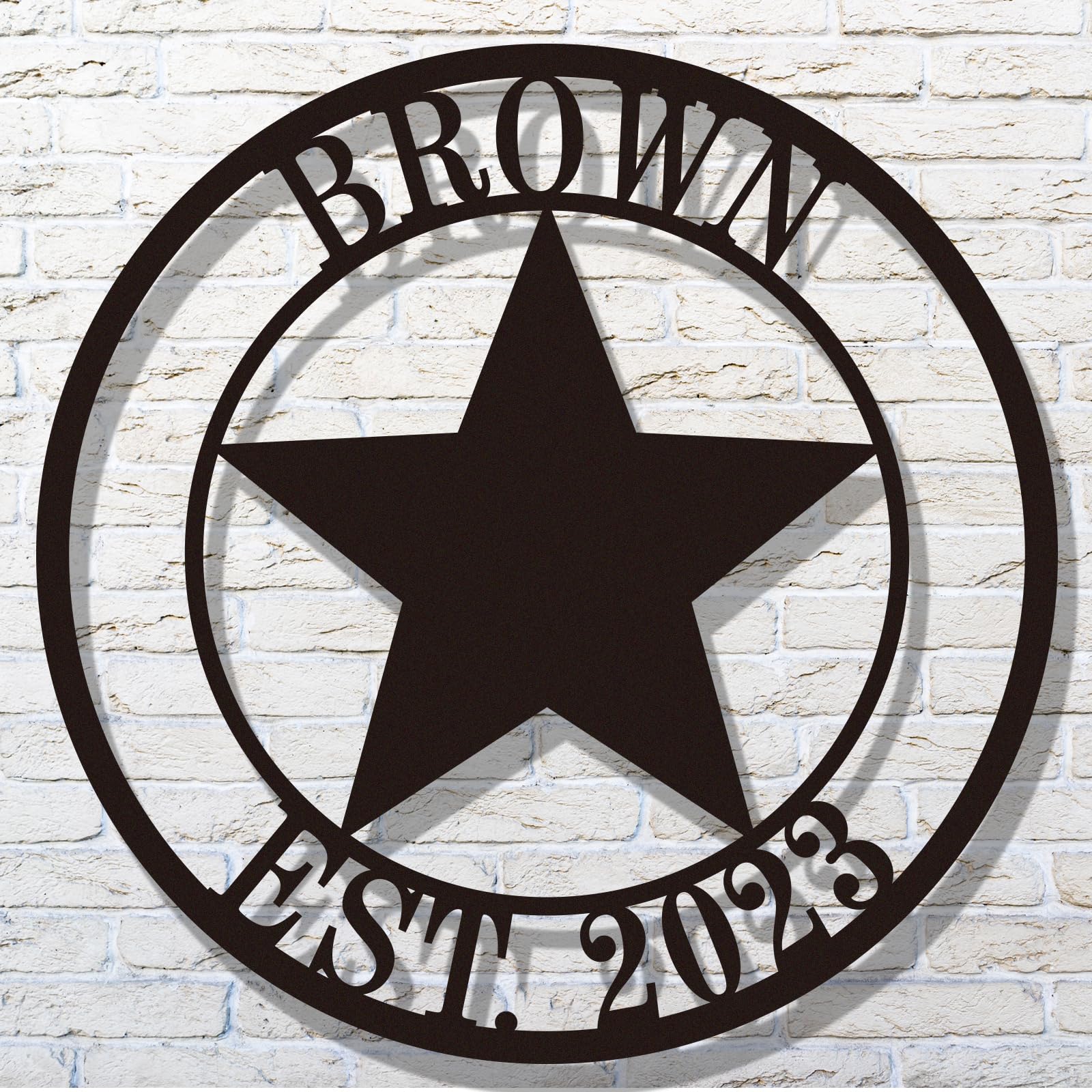 Texas Star Personalized Family Name Sign,Metal Star,Texas Home Decor,Father's Day Gift, Custom Metal Sign