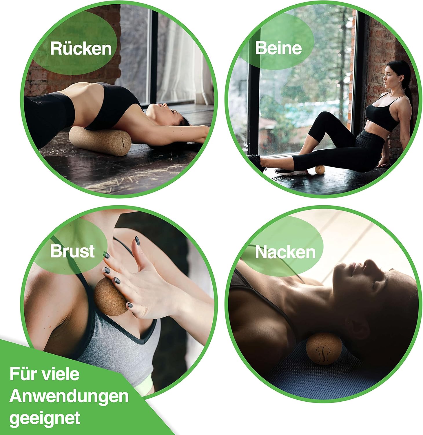 Faszienrolle im Einsatz – großflächiges Rollen