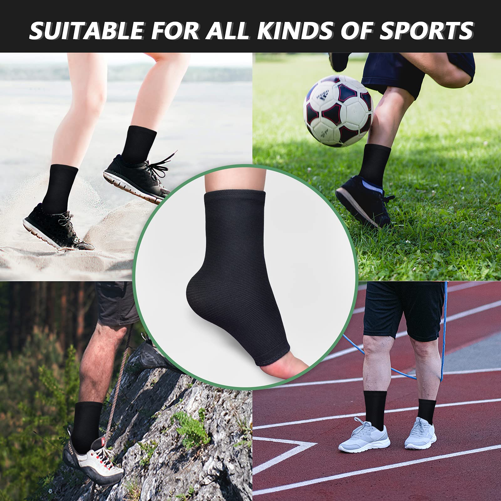 Buy INDEEMAX Ankle Support Brace 2 Pack for Sprained Ankle, Achilles Tendonitis, Tubigrip Ankle