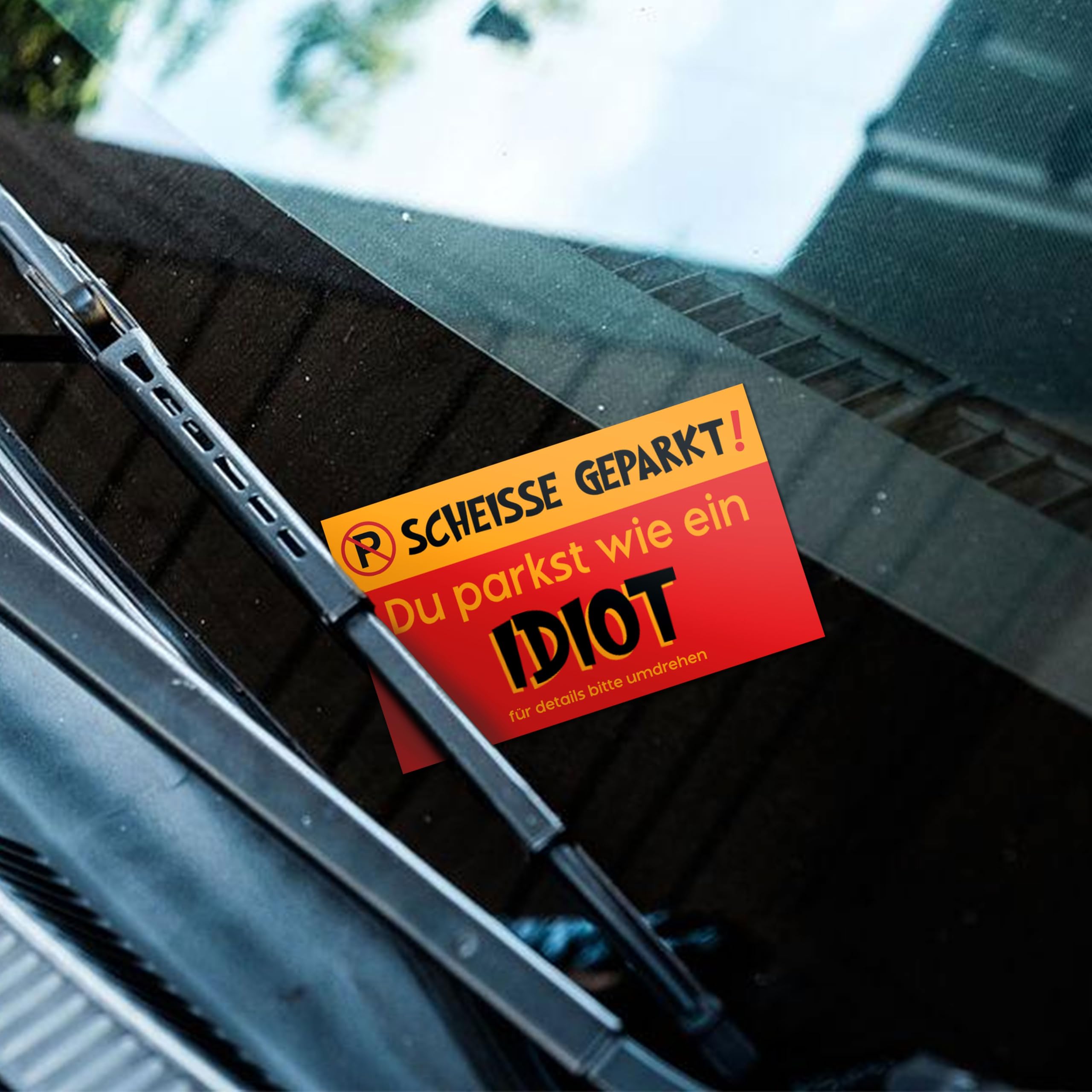 ZoeWei Scheisse Geparkt Karten - 100 Witzige Parkhinweise Als Gag-Geschenk
