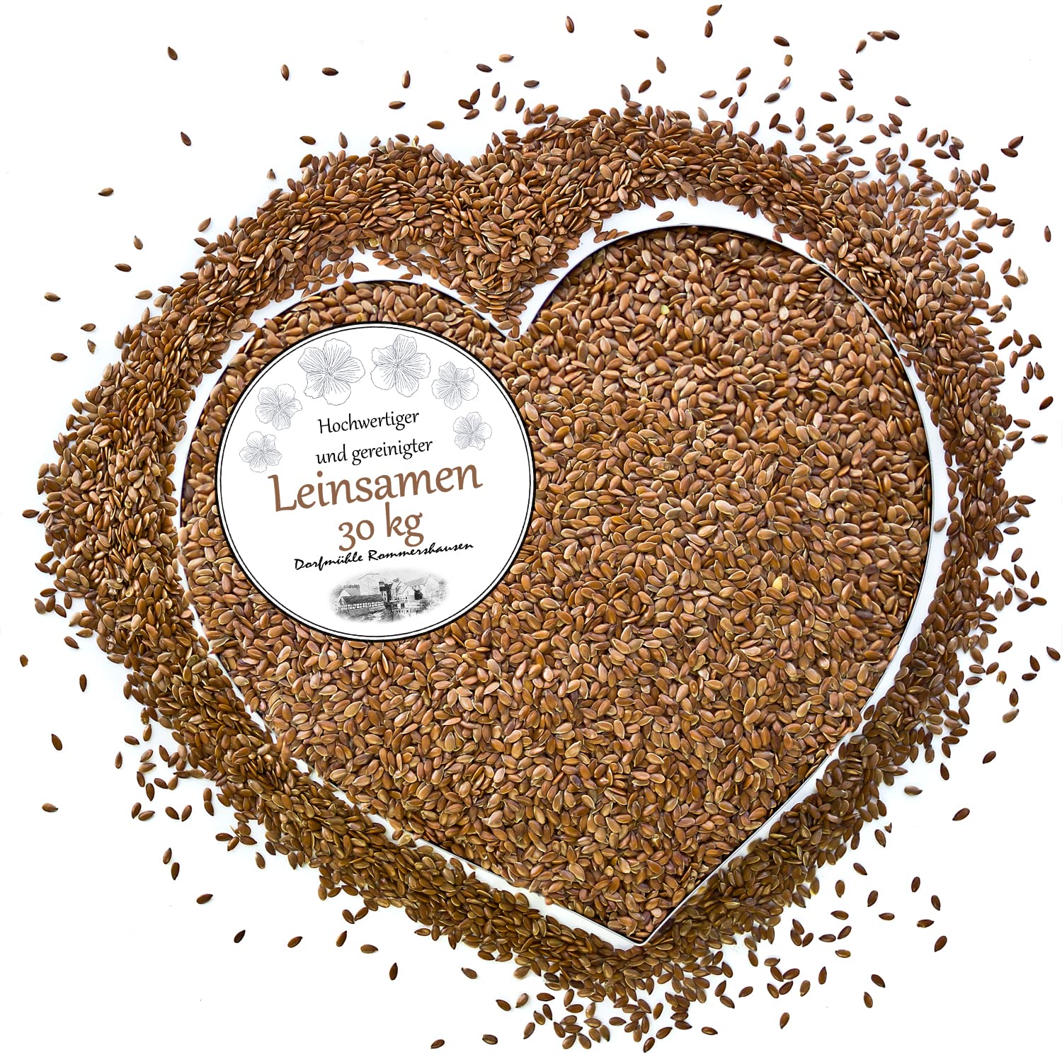Cereali integrali Naturali di Semi di Lino Cuscini riscaldanti 30 kg Additivo per mangimi per Cavalli Uccelli Pollame Selection DML