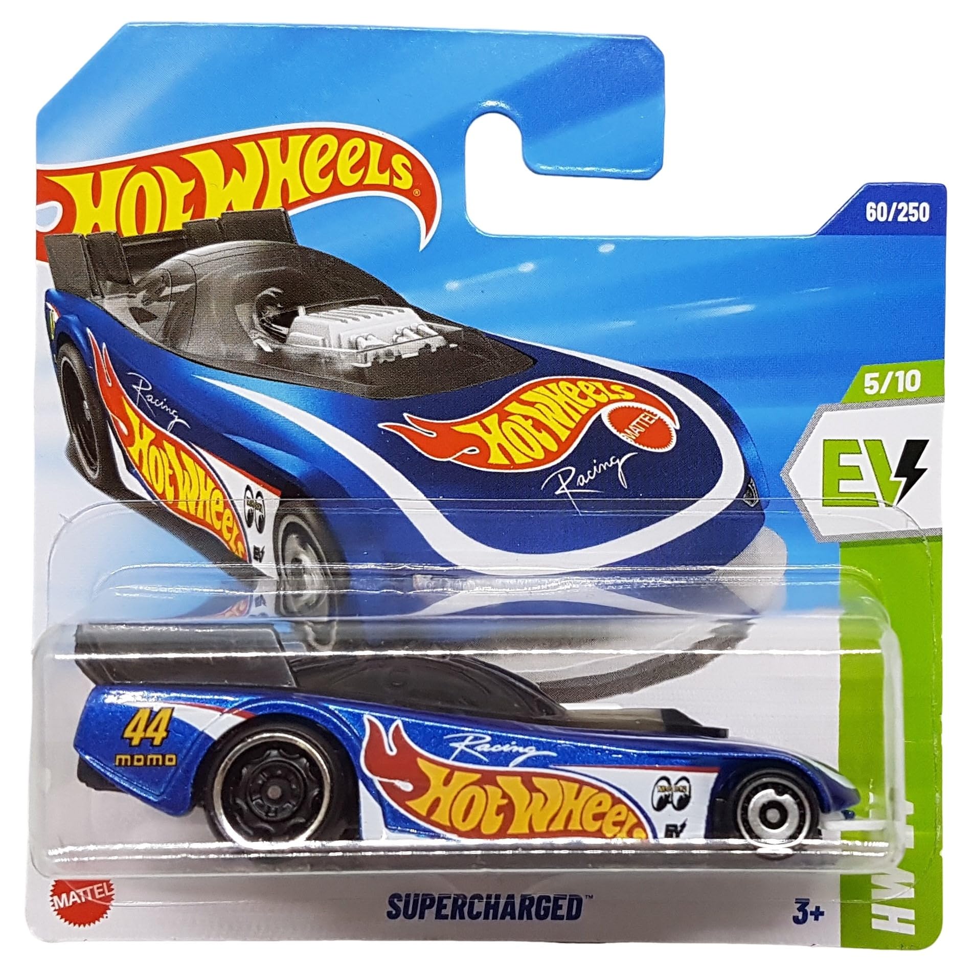 Hot Wheels - Supercharged - HW EV 5/10 - HYX06 - Short Card - Racing - Mattel 2025 - 1:64