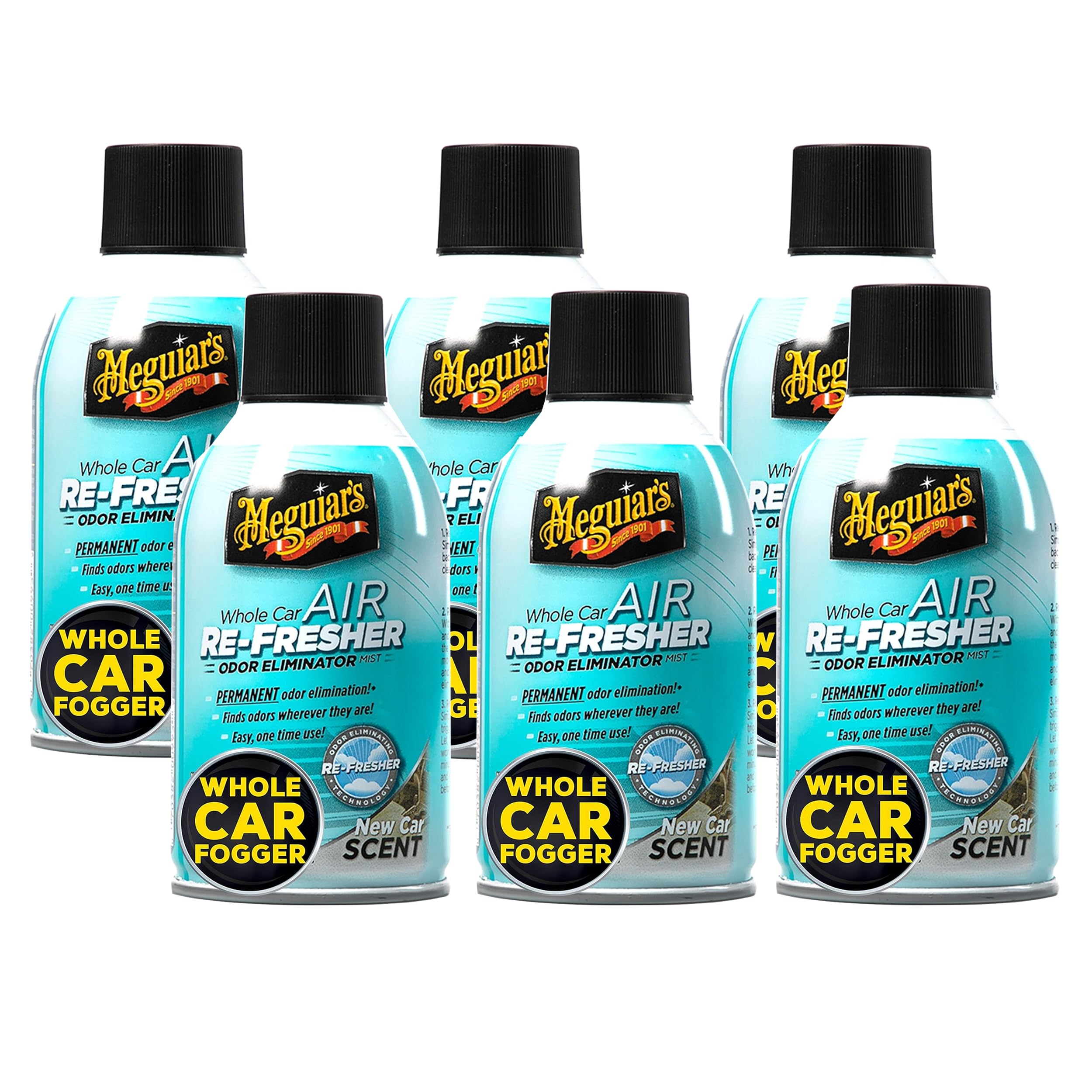 Meguiar's G16402 Whole Car Air Re-Fresher Odor Eliminator - 2.5 oz., (Pack of 6)