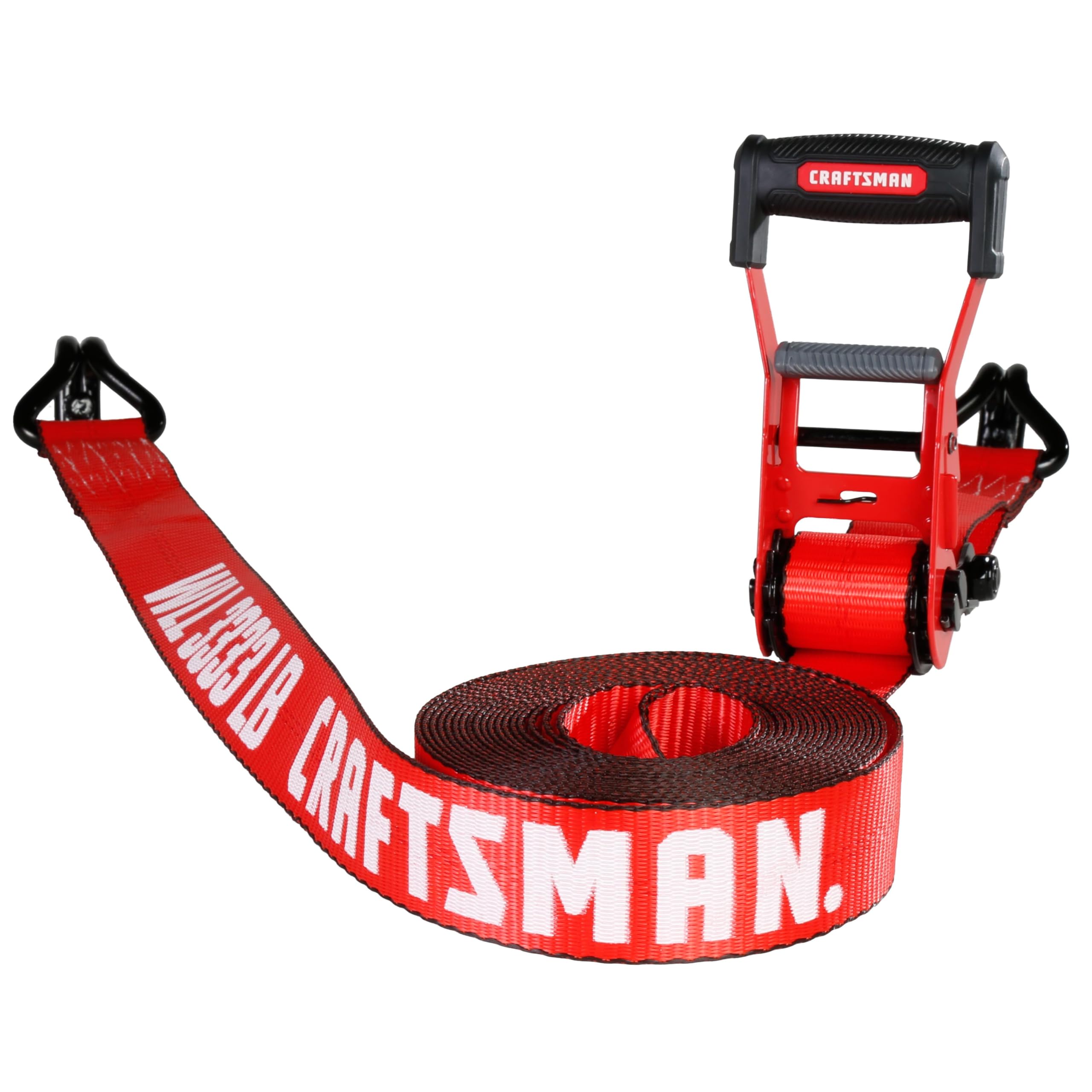 CRAFTSMAN CMXAZBS10000J - Cinghia a cricchetto con doppio gancio a J, 5,1 cm x 60 cm, per carichi pesanti/industriali (4,5 kg di resistenza alla rottura)