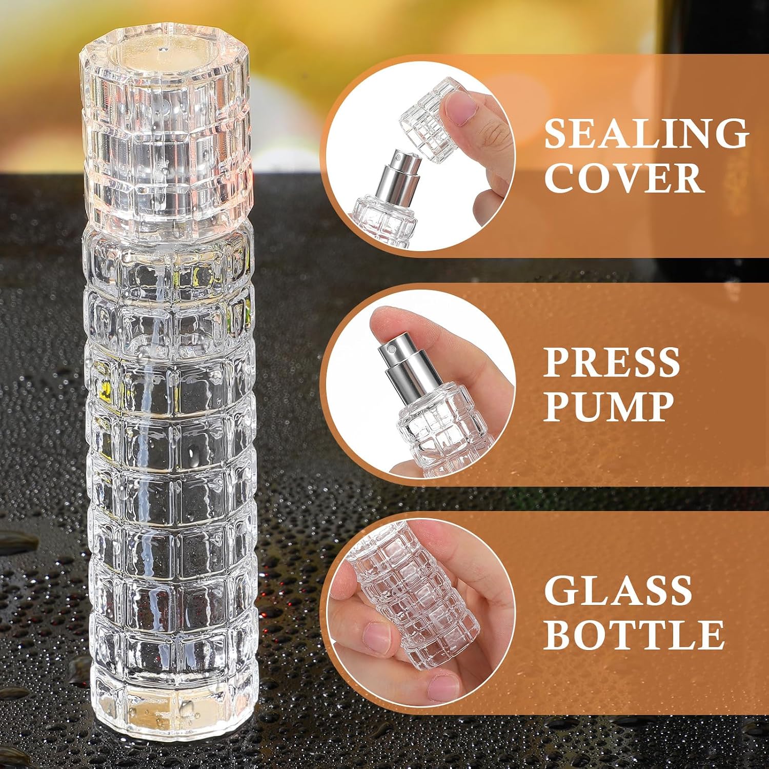 TOYANDONA Cocktail Sprayer 1.7Oz Refillable Bitters Spray Bottle Glass Atomizer Travel Bar Tool for Precise Cocktail Flavor Control