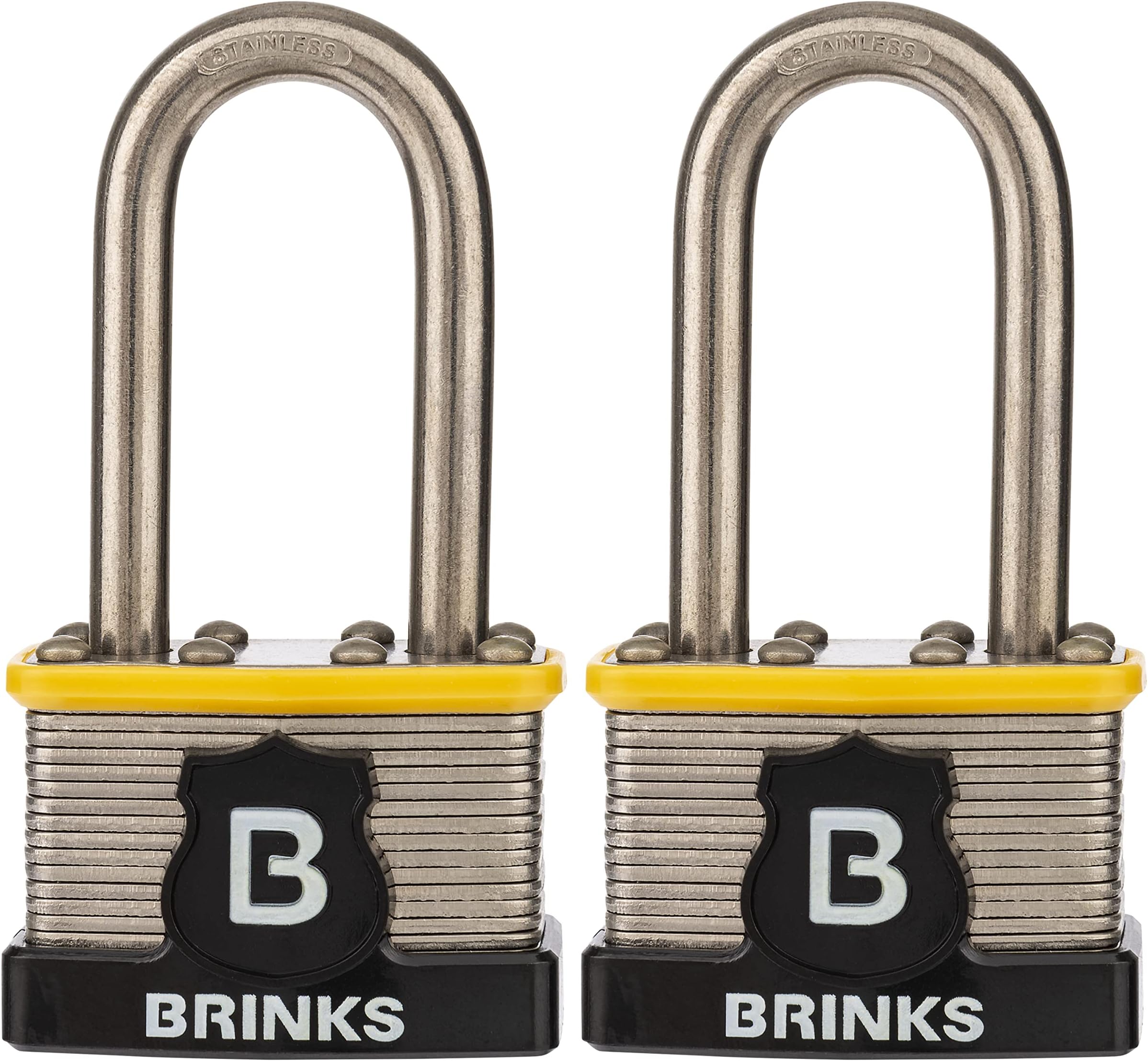 BRINKSHome Security 677-44812 44mm Comm Stainless Steel, 2" Ss Shkl, 2 Pk