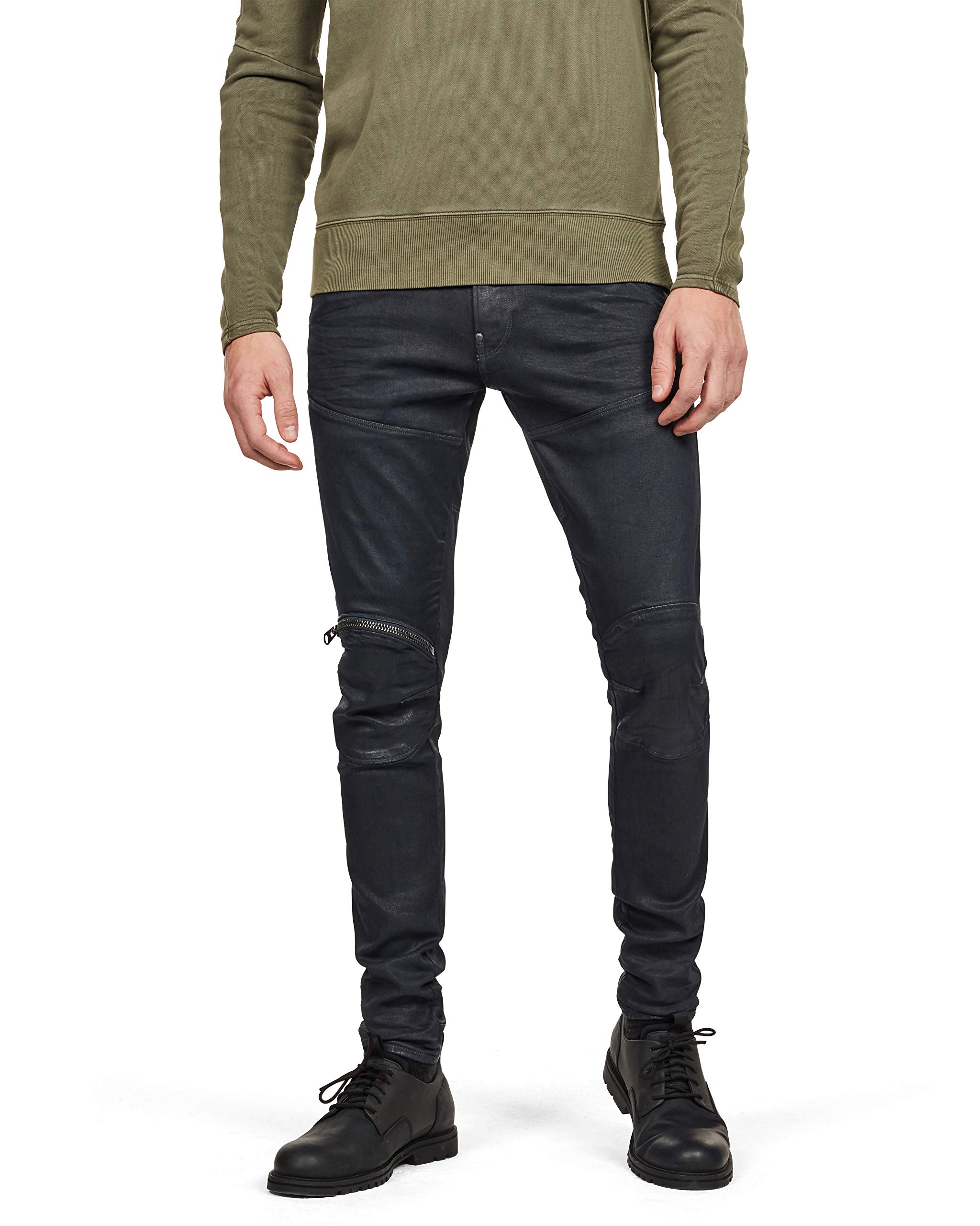 ぬーじん Amazon | [ジースターロゥ] 5620 3D Zip Knee Skinny Jeans