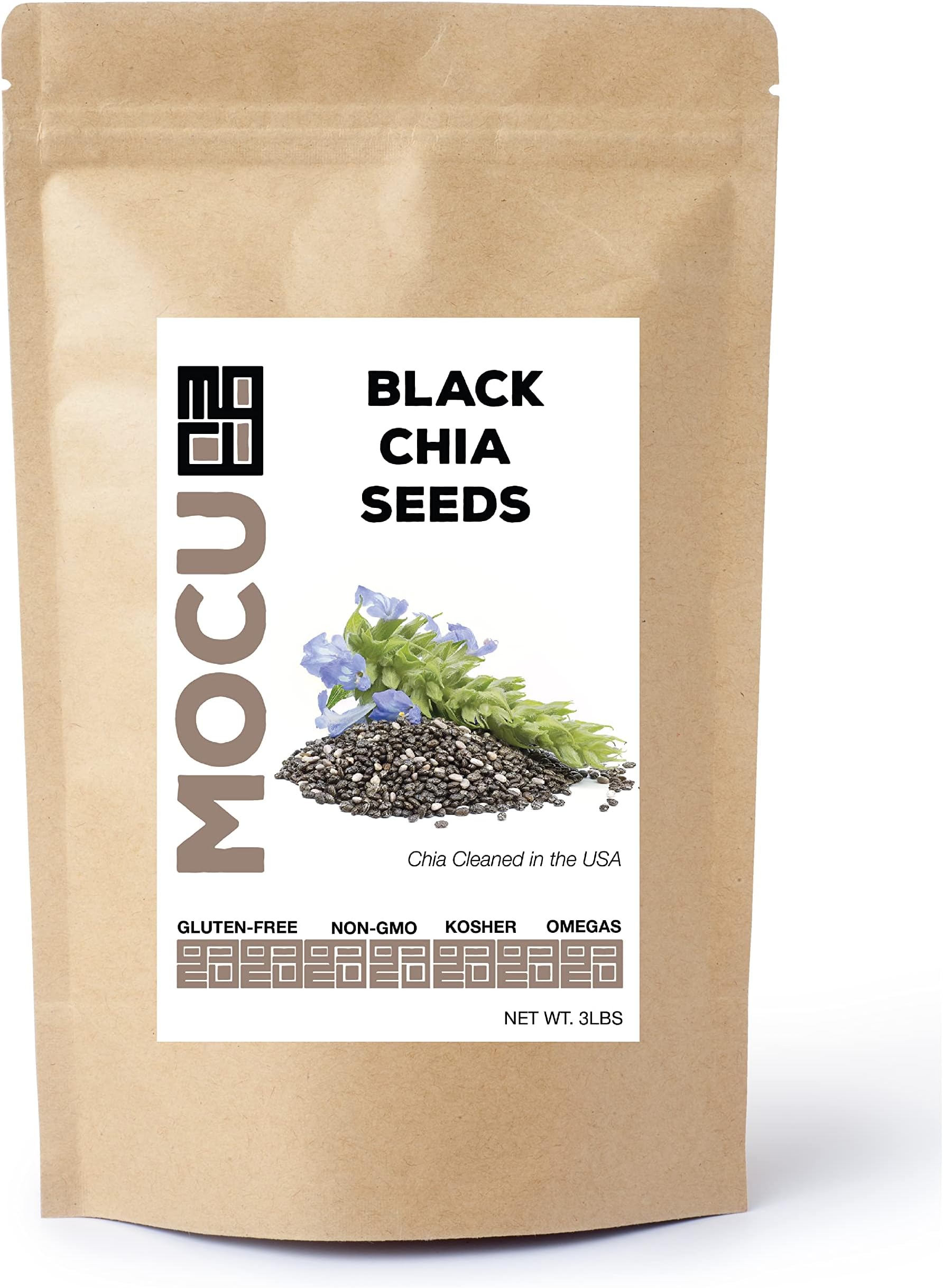 Get Chia Brand BLACK Chia Seeds with 6 TOTAL POUNDS in TWO x 3 Pound Bags