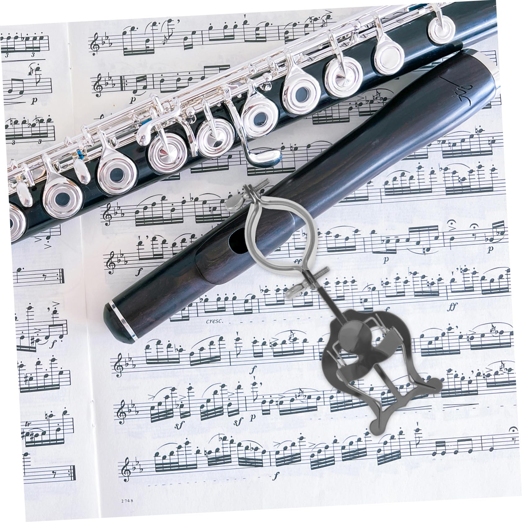 Clip Musical Portátil para Clarinete Lira y Oboe Soporte para Banda de Música Pinza para Partituras de Clarinete Carpeta para Uso Conciertos