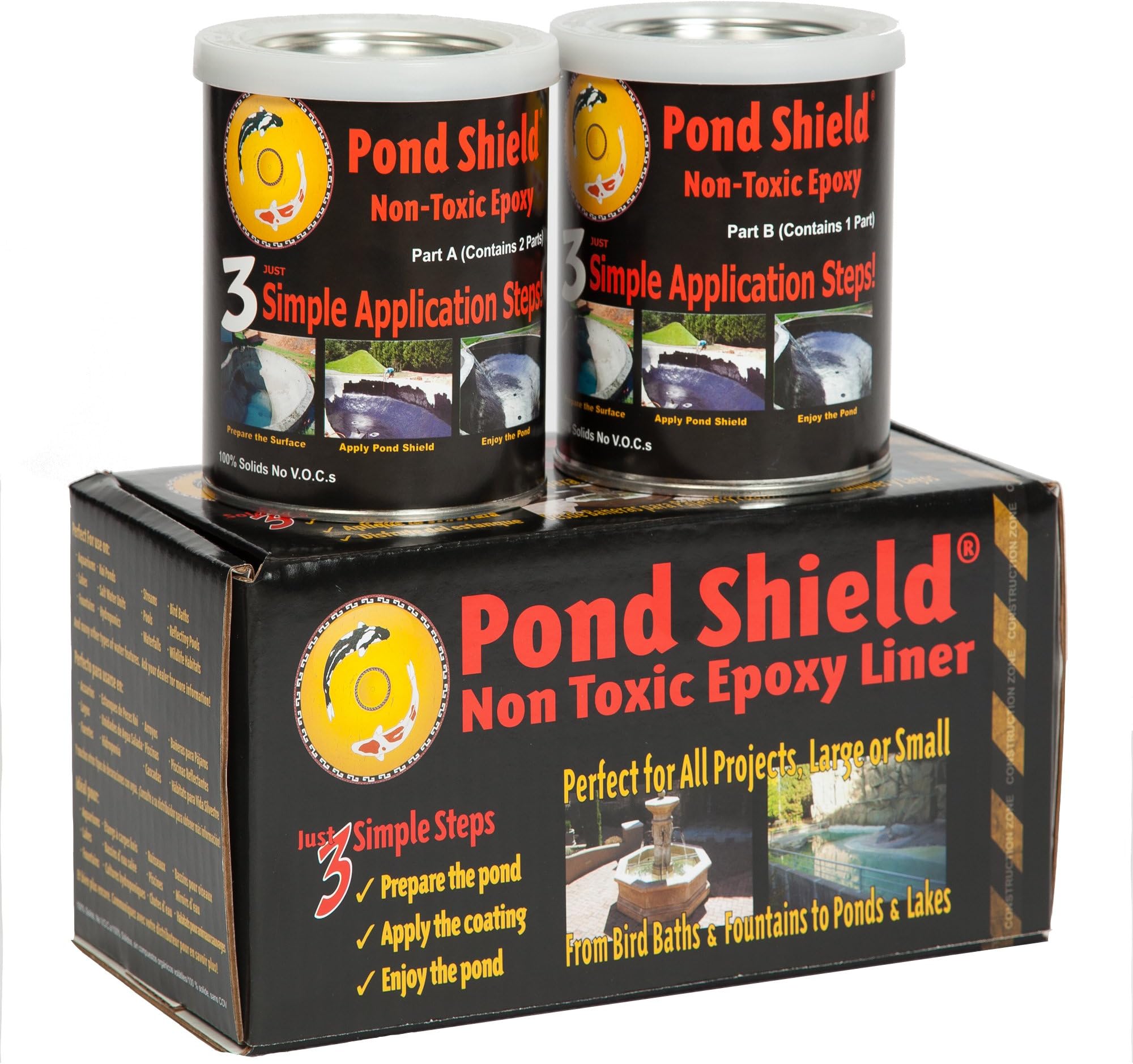 SKU-MGREEN-QT-R Moss Green Pond Shield 1.5 Quart Kit Non-Toxic epoxy Coating