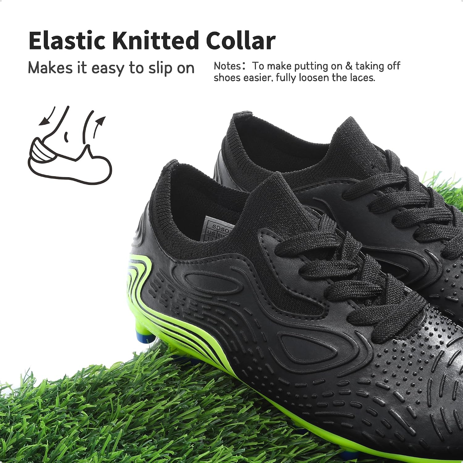 DREAM PAIRS Boys Girls Soccer Cleats Kids Football Shoes for Little/Big Kid
