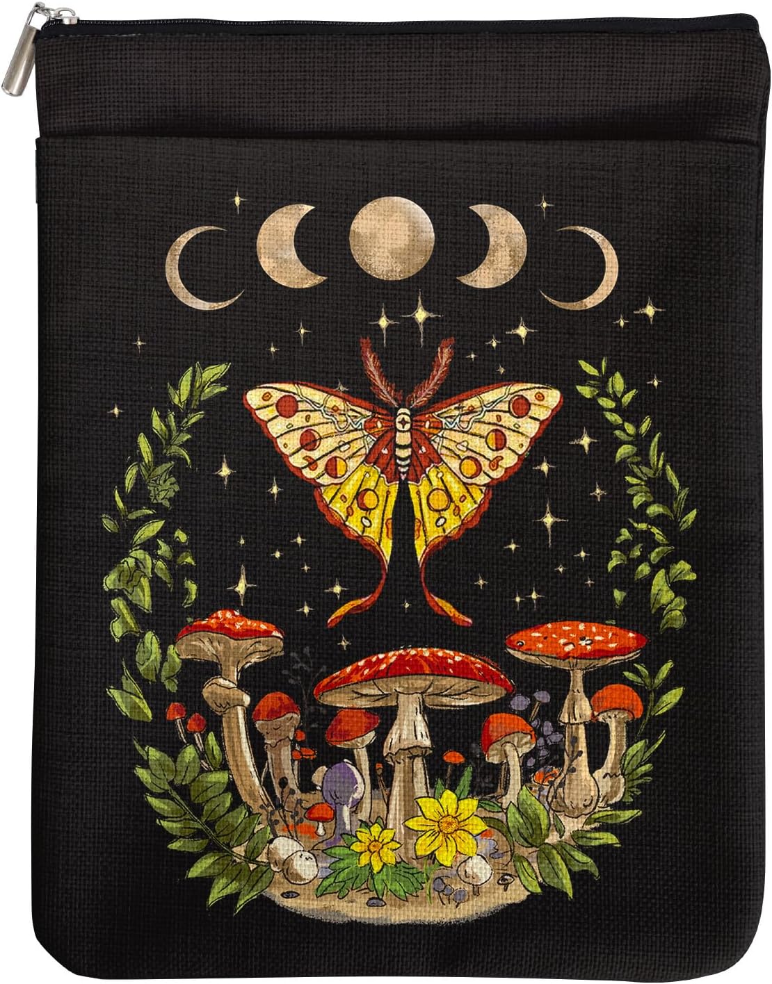 Moth Book Sleeve for Book Lovers Bookish, Gothic Book Cover Gifts for Women Friends Students Teachers Book Club Bookworm Birthday Graduation Reading Day Moth Book Sleeve for Book Lovers Bookish, Gothic Book Cover Gifts for Women Friends Students Teachers Book Club Bookworm Birthday Graduation Reading Day