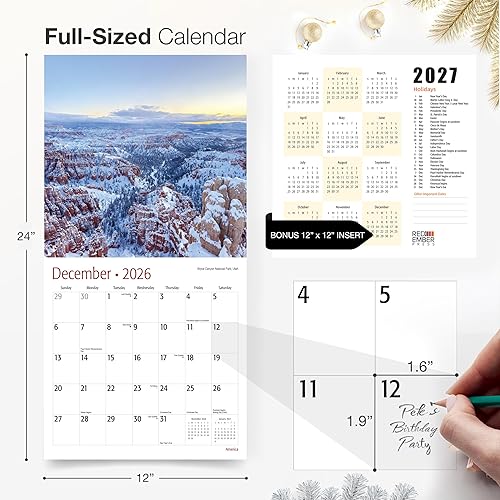 Miniatura 5 de RED EMBER Untamed and Beautiful America 2023 Calendario mensual de pared colgante  12 x 24 pulgadas abierto  Papel grueso y resistente  Regalar  Mar