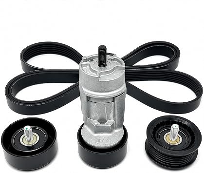 Belt Tensioner With Belt With Idler Pulley Fits 2011-2014 Sonata,2012-2014 Tucson,2013-2014 Santa Fe Sport,2011-2015 Kia Optima/Sportage,2014-2015 Sorento 2.0L 2.4L Replacement 2528125000