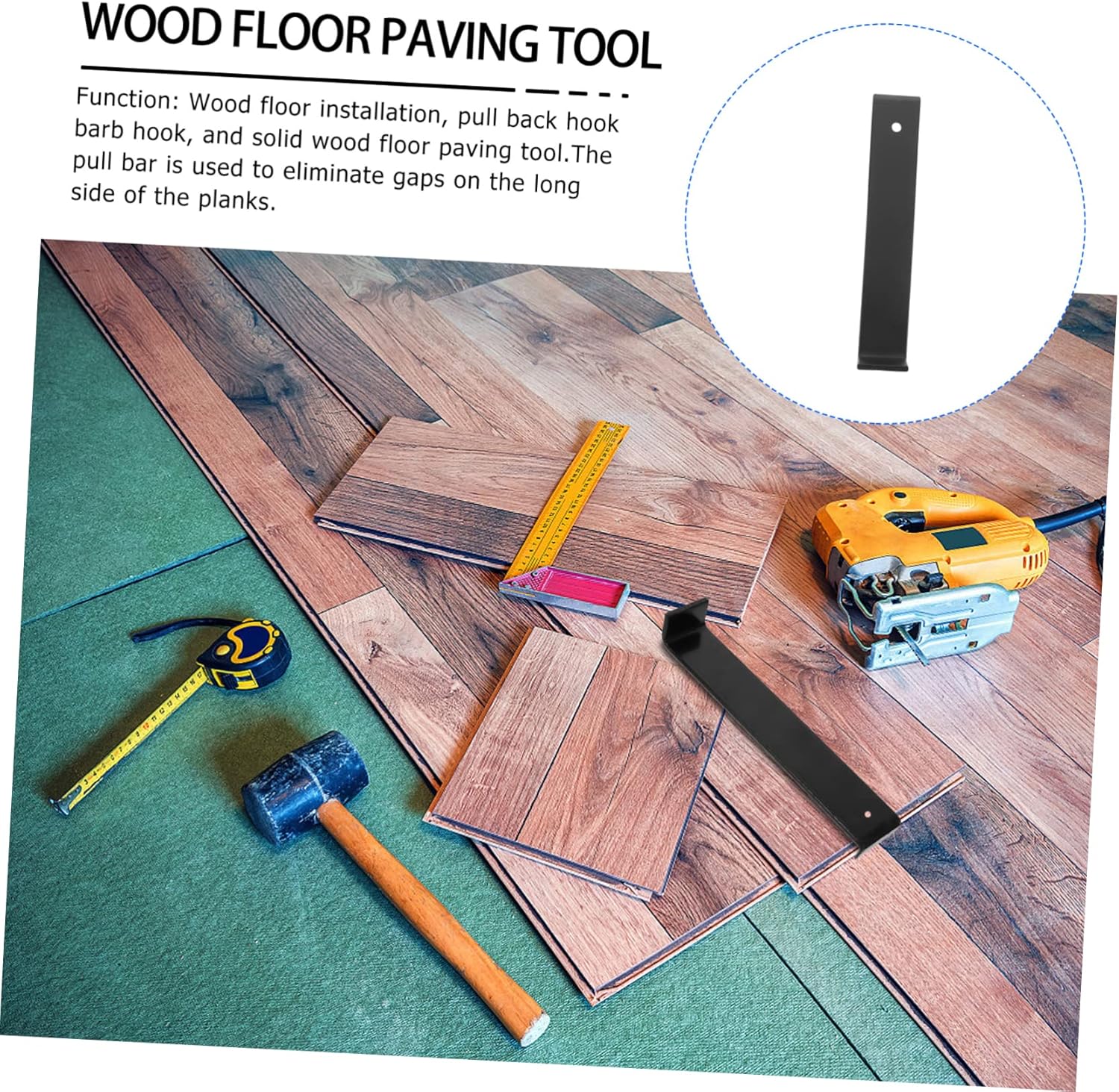 ARTIBETTER 2pcs Pull Bar Tool for Laminate Wood Flooring Installation Heavy Duty Design for Hardwood and Vinyl Plank Floors