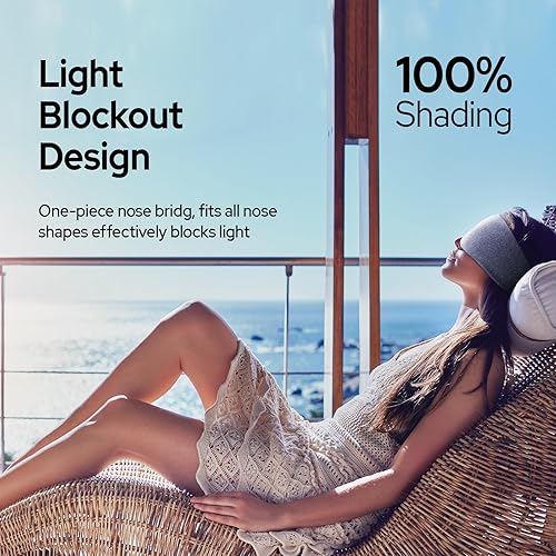 Miniatura 2 de Antifaz de algodón para dormir para hombres y mujeres, 100% bloqueo ligero máscara para dormir de lado, suave cero presión, máscaras opacas para