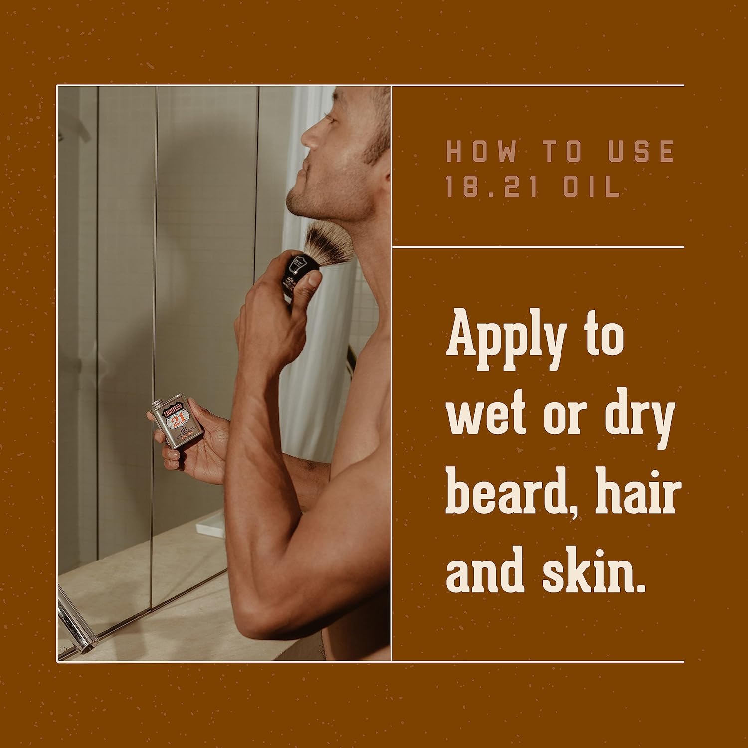 18.21 Man Made Hair, Skin & Beard Oil for Men, 4 Scents - Non-Greasy, Conditioning Balm with Castor Seed, Jojoba, and Argan Oils - Premium Tattoo and Mustache Care Products - Image 4